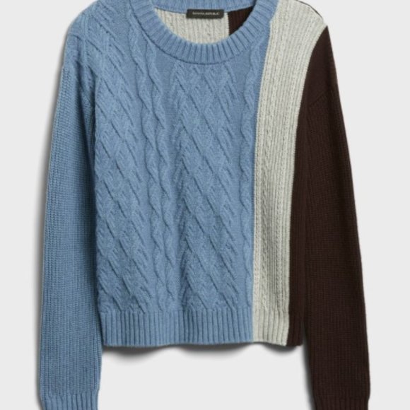 NWT Banana Republic Cable-Knit Cropped Sweater - Picture 3 of 11